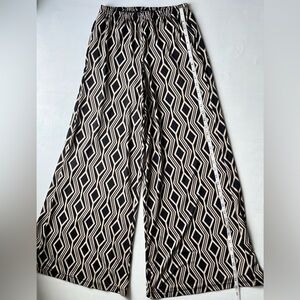 Zac & Rachel Geometric Wide-Leg Pants S Jersey Palazzo Pant